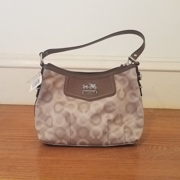 NWT COACH Madison Dotted Khaki Signature Mini Handbag-44379 - Picture 1 of 11